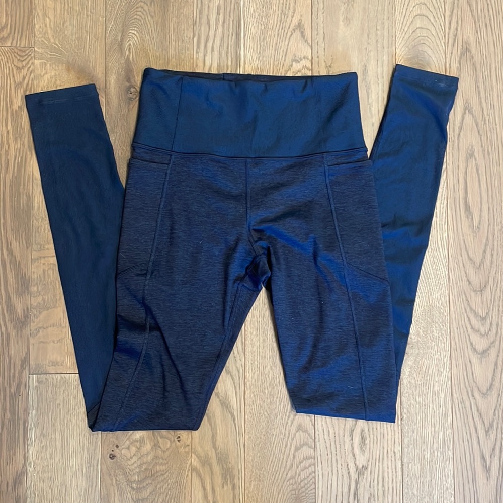 Athleta women’s size small navy blue heathered leggings